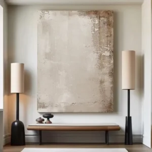 24x36 Vintage Italian Style Wall Art - Brown and White Canvas