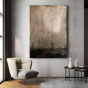 28x40 Minimalist Abstract Gray Canvas Art Canvas