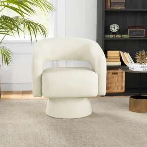 Backordered | 27.8'' Wide Modern Soft Wide Upholstered Swivel Barrel Chair