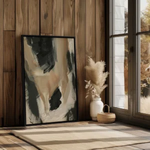 48.75 x 32.75 | Love Notes + Brush Strokes Abstract Art