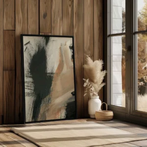 48.75 x 32.75 | Mink Totes + Brush Strokes Abstract Art