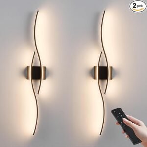 Battery Operated Black Sconce 39"