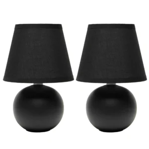 Black Mini Table Lamps | Set of 2