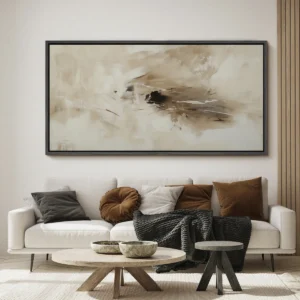 Distressed Neutral Framed Wall Art | 60x30