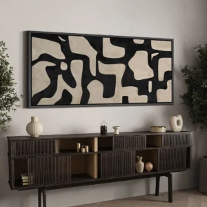 Mid Century Abstract Minimalist Art | 30x60