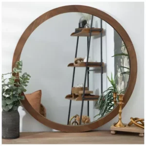 Izza Wood Wall Mirror | 30"