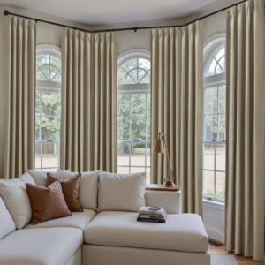 Corner Curtain Rod System Adjustable 78" w/ Side Rod Adjustable to 53"
