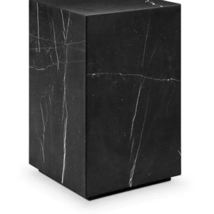 Black Faux Marble Side Table