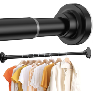 18" - 28" Adjustable Black Clothes Hanging Rod