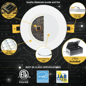 6" Inch Canless Recessed Lighting | 6 Pack