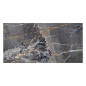 Viviano Zina Black Polished Porcelain Tile 24” x 48”
