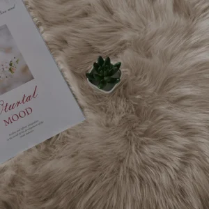 Brown Faux Fur Plush Rug