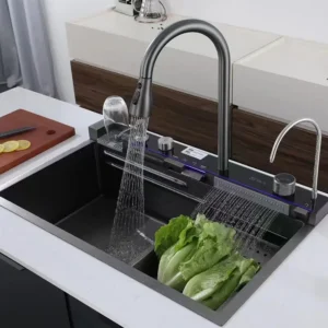 Maysoon | Complete Workstation Kitchen Sink With Digital Display Cup Rinser