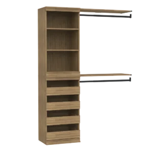 Oak Wood Closet System 57"