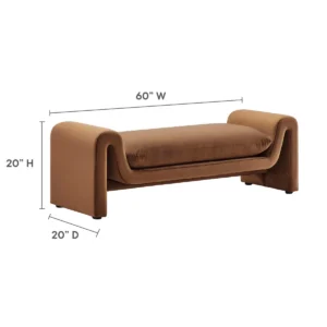 Velvet Bench | Brick