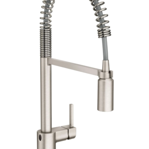 Moen Align Spot Resist Stainless Motionsense Wave Sensor Touchless One-Handle High Arc Spring Pulldown Kitchen Faucet with Sprayer