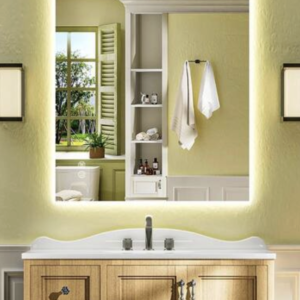 48 in. W x 38 in. H UL Certified Rectangular Frameless Backlited LED Tempered Glass Wall Vanity Mirror