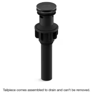 KOHLER Standard Clicker Drain with Overflow in Matte Black