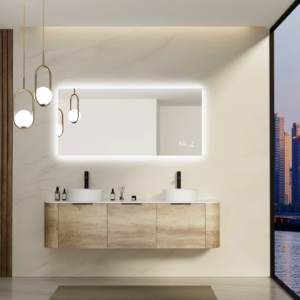 Custom Frameless Backlit Mirror | 60" x 47"