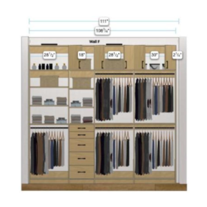 ALTO Custom Closet 6 | Master Closet Design | Color Oak | Finish Black